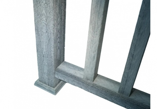 Столб композитный дпк 3000х100х100мм TimberTex серый 3D